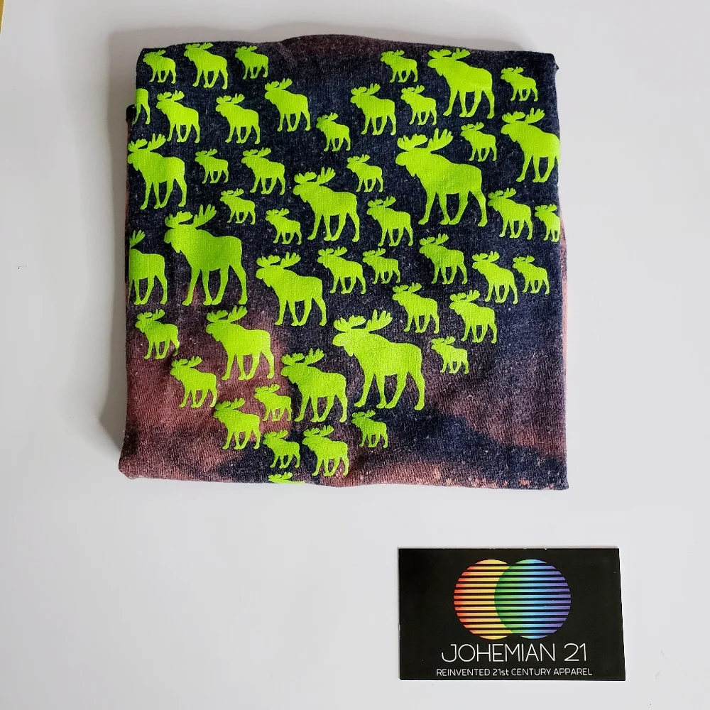 Tie Dye Spaghetti Strap | Green Blue Moose Nature | Youth Small - Picture 14 of 14